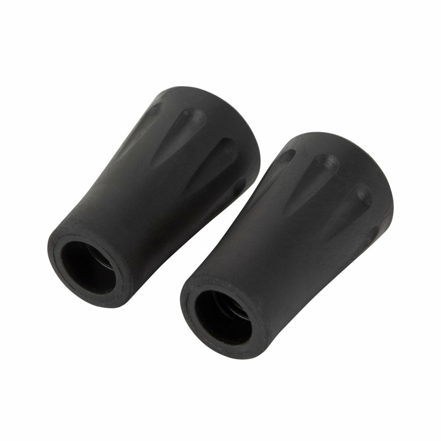 Equipment Trekmates Walking Poles | Rubber Tip Ferrules - Pair Tm-01000 Black